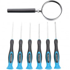 Σετ 7 Mini Κατσαβίδια με Μεγεθυντικό Φακό 598112